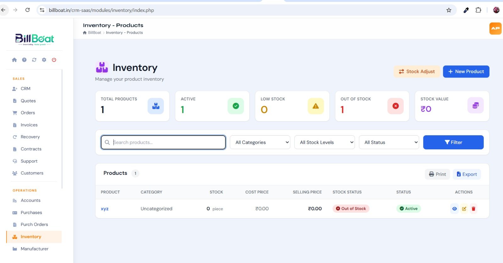 BillBoat GST Returns Screenshot